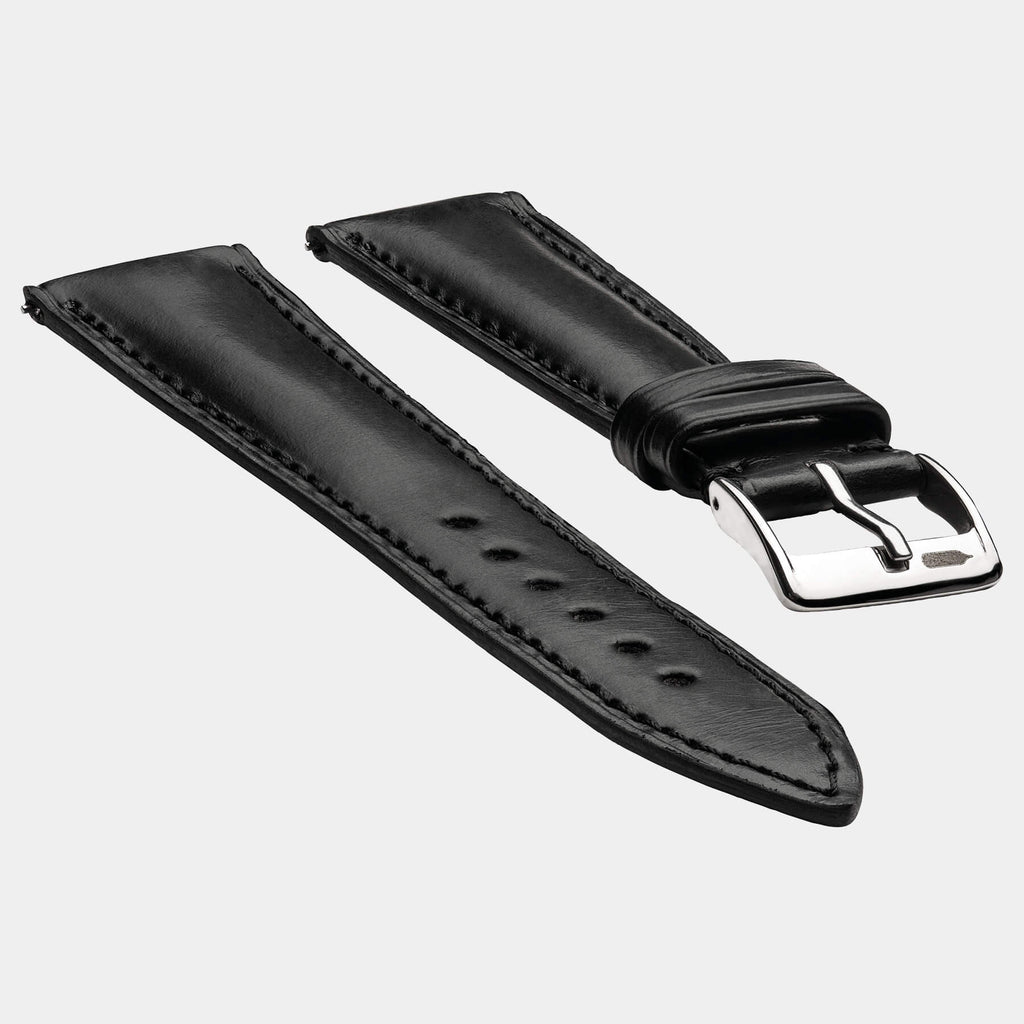 Black Barenia Leather Watch Strap – North Straps